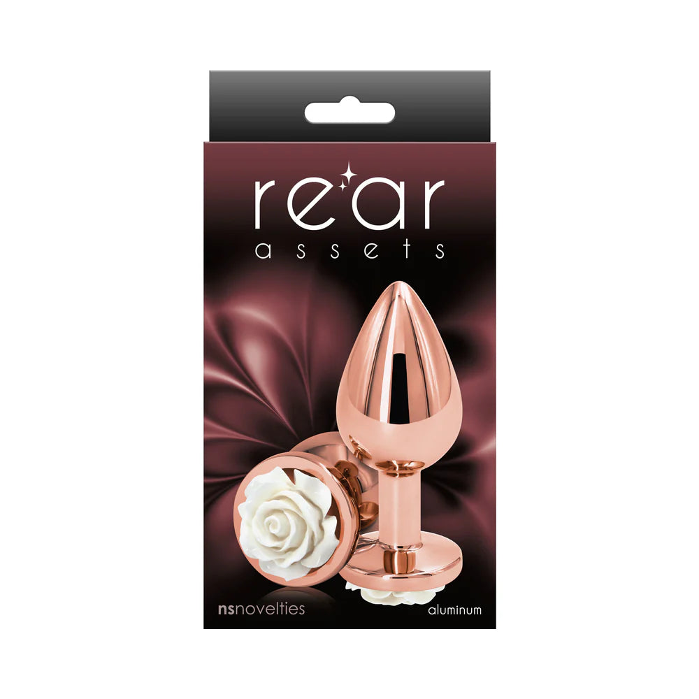 Rose Anal Plug Medium White