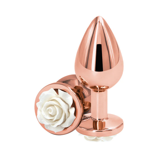 Rose Anal Plug Medium White